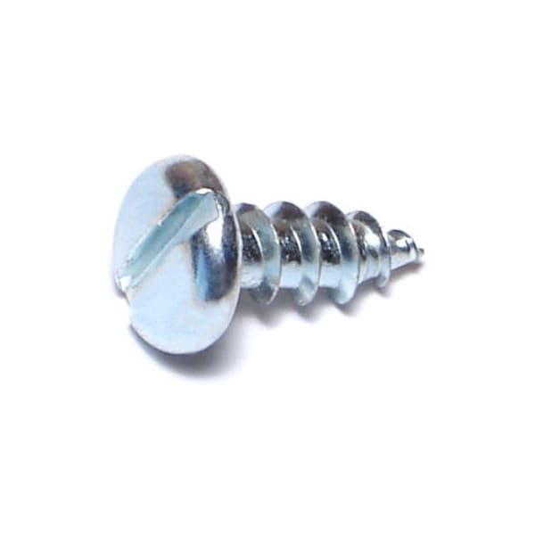 Midwest Fastener Sheet Metal Screw, #10 x 1/2 in, Zinc Plated Steel Pan Head Slotted Drive, 50 PK 62342 - main